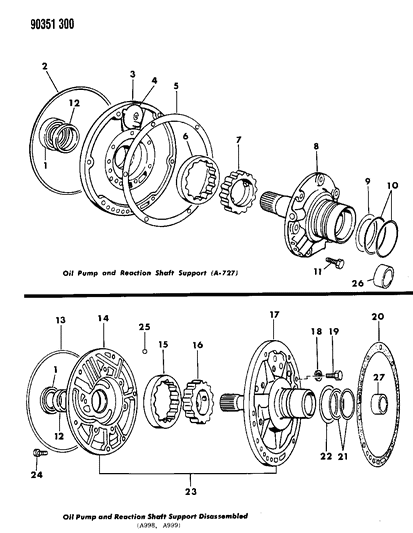 1992 Dodge W250 Seal, Torque Converter Impeller Hub, 57.25Mm O.D. Diagram for 4531225