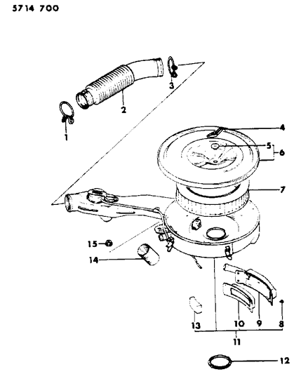 1986 Dodge Ram 50 Air Cleaner Diagram 3 - Thumbnail