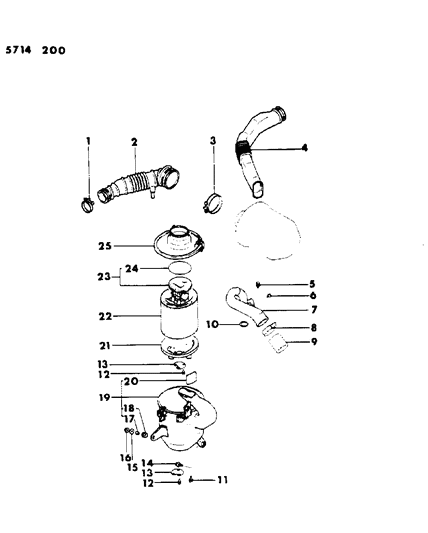 1985 Dodge Colt Bolt And Washer (6X25 7T) Diagram for MD041968