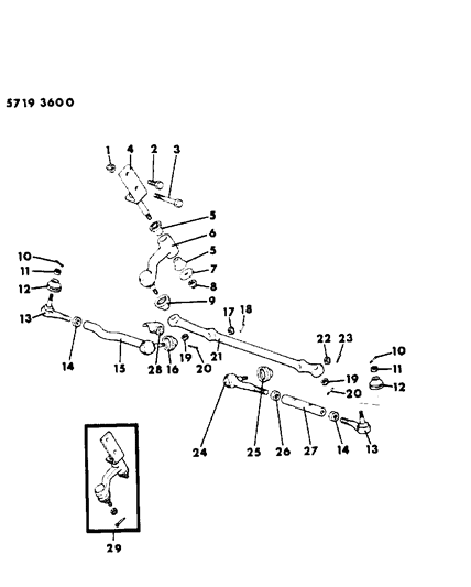 1986 Dodge Ram 50 Linkage, Steering Diagram 2 - Thumbnail