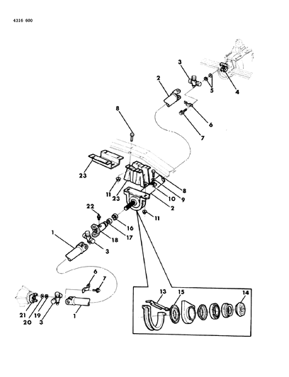 1984 Dodge D350 Propeller Shaft 2 Piece And Universal Joint Diagram 2 - Thumbnail