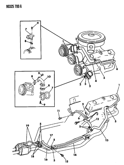 1992 Dodge Ram Wagon Air Pump Tubing Diagram 1 - Thumbnail