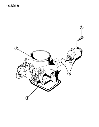 1995 Dodge Neon Throttle Body Diagram for 4669855