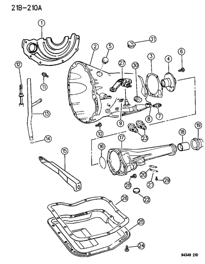 1994 Dodge Ram Wagon Case & Related Parts Diagram 2 - Thumbnail