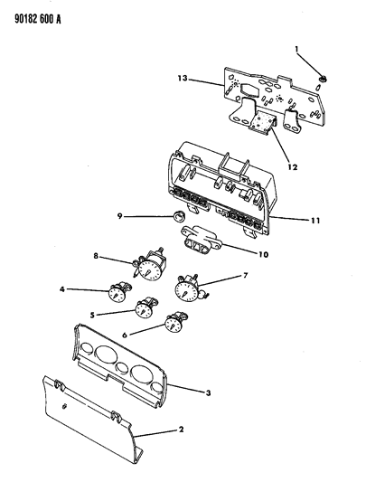 1990 Dodge Shadow Circuit Board Diagram for 4437683