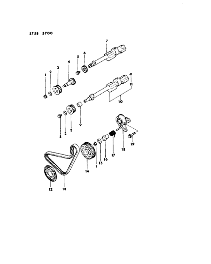 1986 Chrysler Conquest Balance Shafts Diagram 2 - Thumbnail