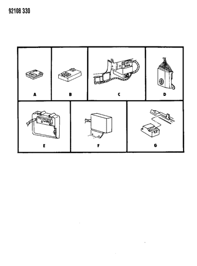 1992 Dodge Daytona Diagnostic Module Diagram for 4723352