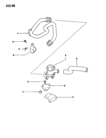 1989 Dodge Ram 50 Secondary Air Supply System Diagram 1 - Thumbnail
