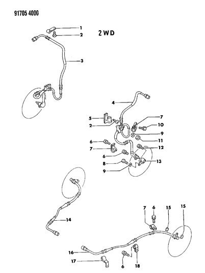 1991 Dodge Stealth Sensor - Anti - Skid Brake System Diagram 1 - Thumbnail