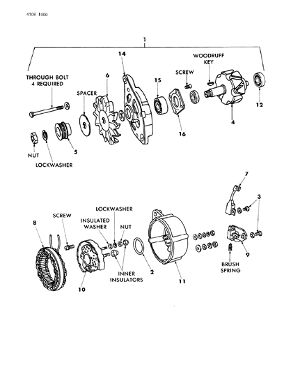 1984 Chrysler New Yorker Alternator Diagram 4 - Thumbnail
