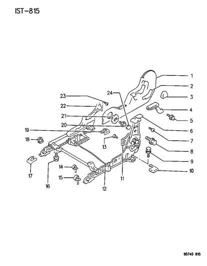 1996 Dodge Stealth Seat Adjuster Diagram 1 - Thumbnail