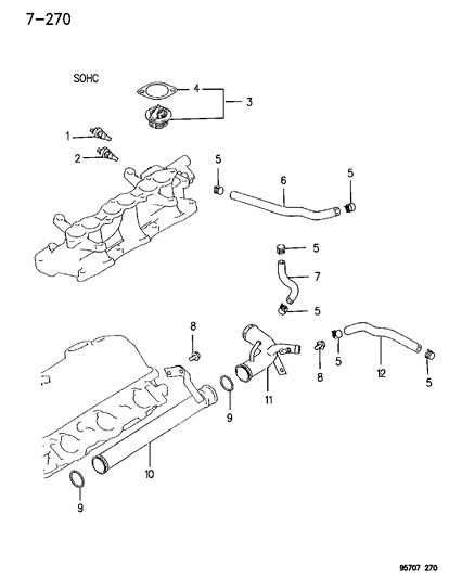 1996 Dodge Stealth Water Pipes Diagram 2 - Thumbnail