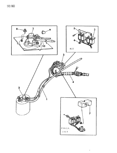1985 Chrysler Executive Limousine Vapor Canister Diagram 4 - Thumbnail