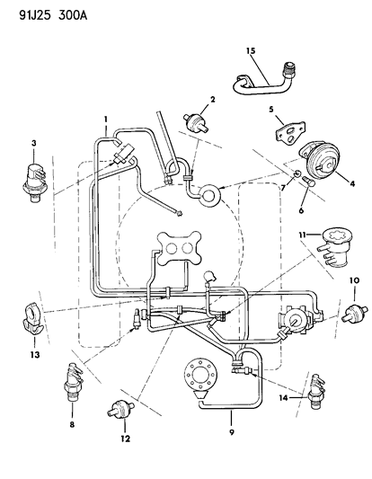 1993 Jeep Grand Cherokee EGR Valve Diagram for 4287784