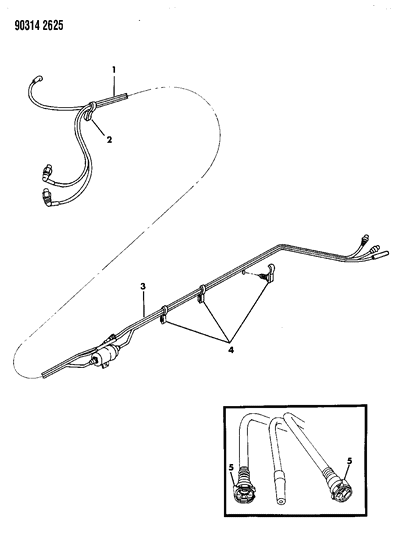 1992 Dodge Ram Wagon Fuel Line Diagram 1 - Thumbnail