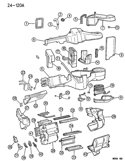 1996 Chrysler Town & Country Seal Assembly, Expansion Valve Air Inlet To Dash Diagram for 4734370