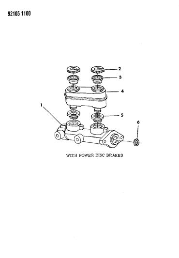 1992 Chrysler Imperial Master Cylinder Diagram 1 - Thumbnail