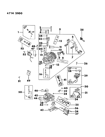 1984 Dodge Ram 50 Carburetor Inner Parts Diagram 2 - Thumbnail