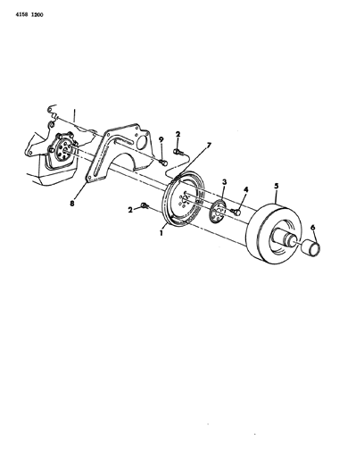 1984 Dodge 600 Torque Converter Assembly , (Except Edg Turbo Charge Engine) Diagram for R4269970