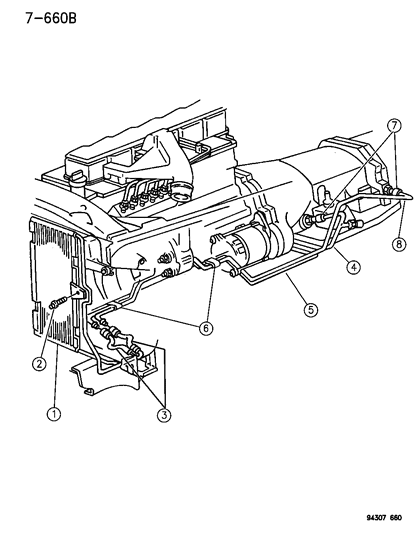 1994 Dodge Ram 2500 Oil Cooler & Lines Diagram 1 - Thumbnail