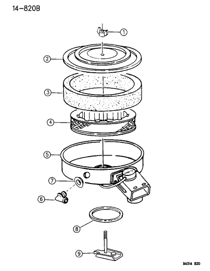 1994 Dodge Ram Wagon Air Cleaner Diagram