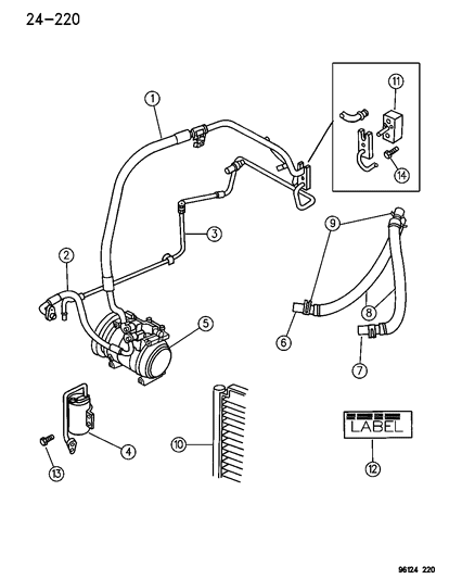 1996 Dodge Caravan Plumbing - Heater & A/C Diagram 2 - Thumbnail