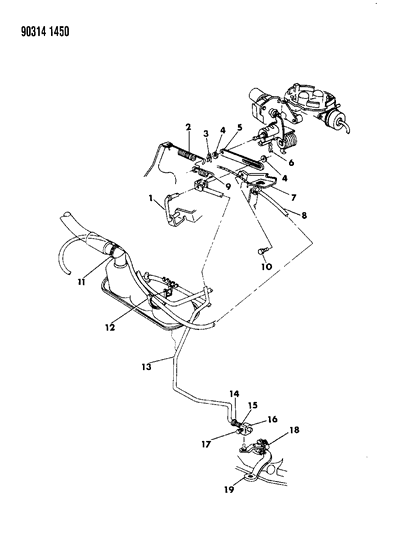 1993 Dodge Ram Wagon Throttle Control Diagram 2 - Thumbnail