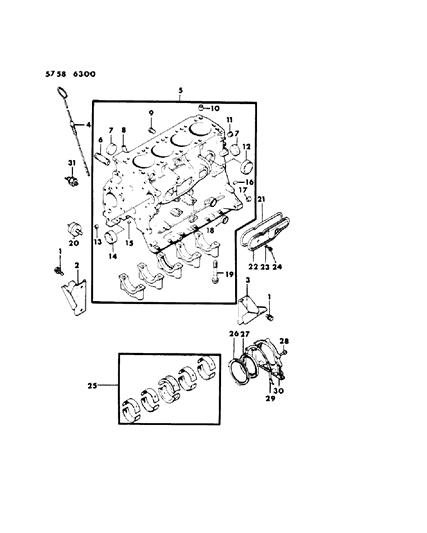 1986 Dodge Ram 50 Tube, Oil Level Indicator Diagram for MD020226