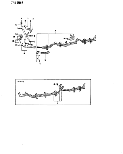 1987 Dodge Ram 50 Fuel Line Diagram