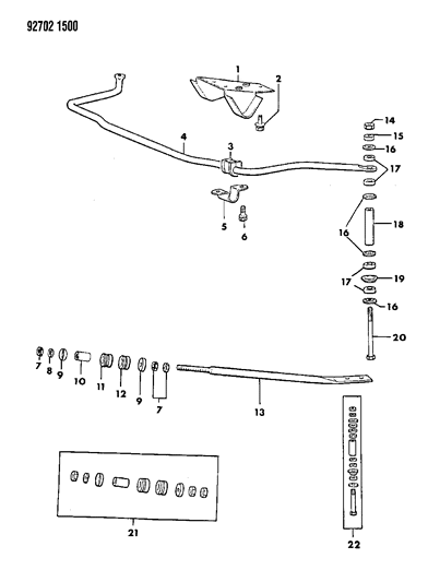 1992 Dodge Ram 50 Stabilizer - Front Diagram 2 - Thumbnail
