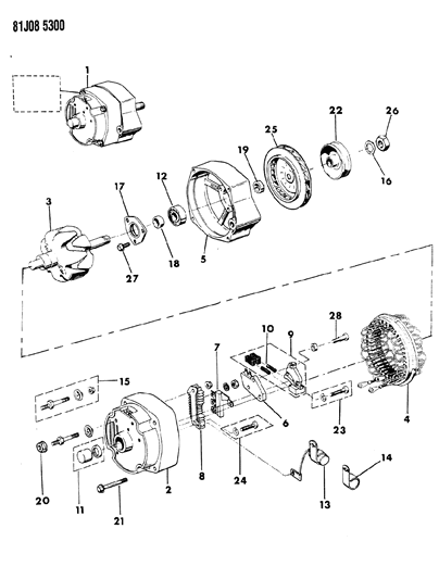 1986 Jeep J10 Alternator Diagram 4 - Thumbnail