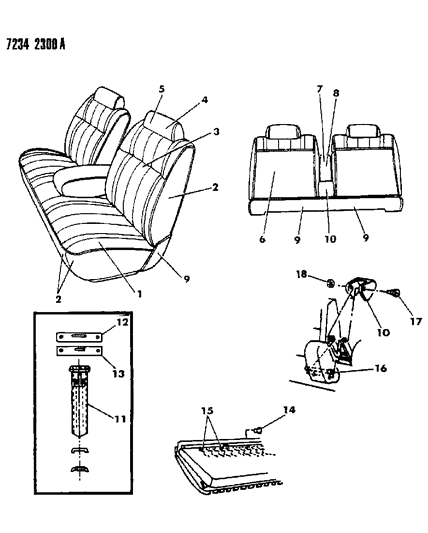 1987 Dodge Aries Front Seat Diagram 10 - Thumbnail