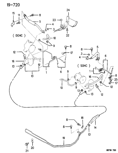 1996 Dodge Stealth Hose & Attaching Parts - Power Steering Diagram 1 - Thumbnail
