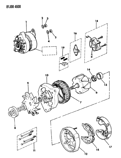 1986 Jeep Comanche Alternator Diagram 2 - Thumbnail
