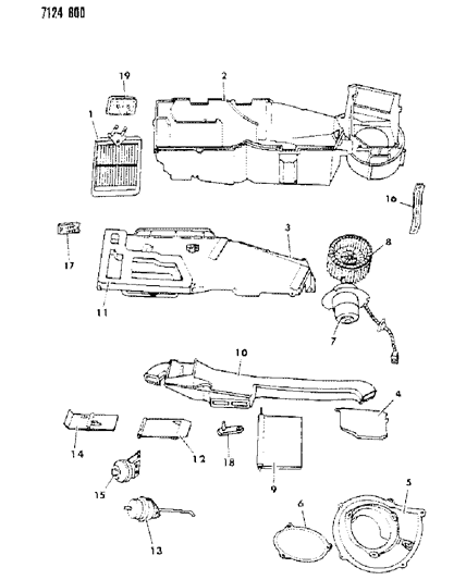 1987 Dodge Caravan Heater Unit Diagram 1 - Thumbnail
