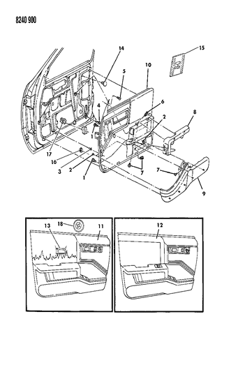 1988 Dodge Lancer Fastener, 1986 Diagram for 6501352