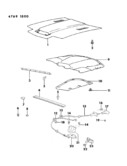 1984 Dodge Conquest Hood Diagram