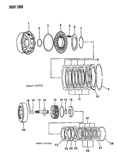 1990 Dodge W150 GASKET PKG TRANS V/B & SER Diagram for 4106590