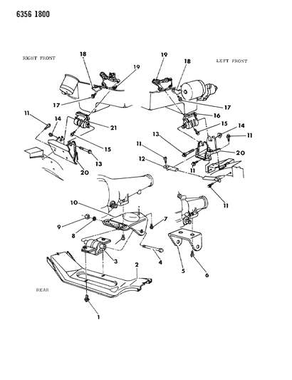 1987 Dodge Dakota Engine Mounting Diagram 2 - Thumbnail