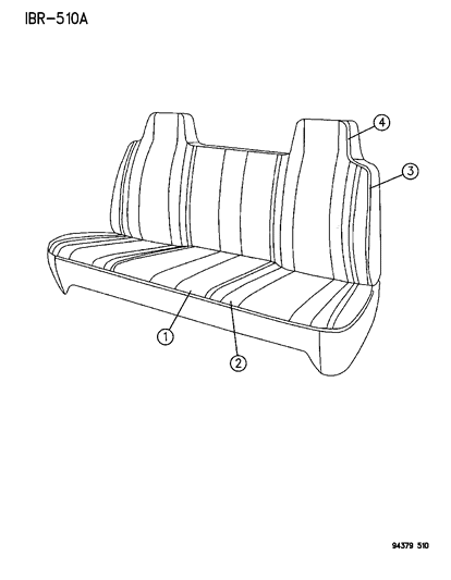 1994 Dodge Ram 2500 Front Seat Diagram 1 - Thumbnail