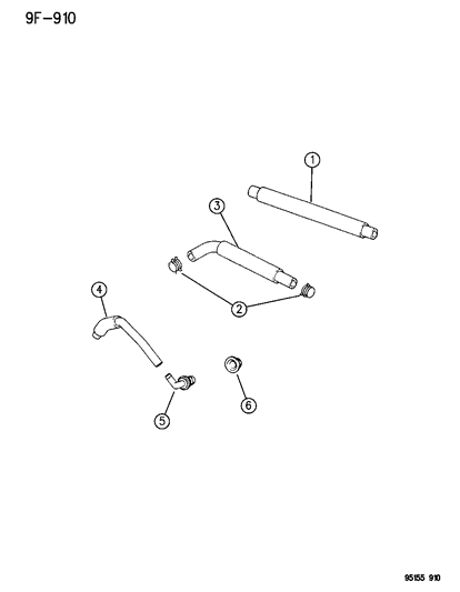 1996 Chrysler Cirrus Crankcase Ventilation Diagram 4 - Thumbnail
