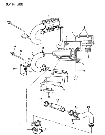 1993 Dodge Daytona Air Cleaner Diagram 2 - Thumbnail