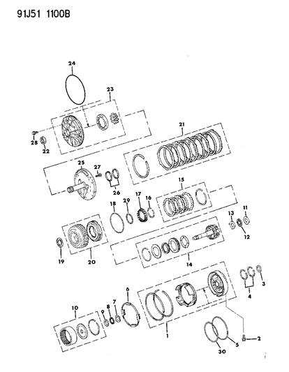 1993 Jeep Cherokee Stator Support Diagram for 4626166