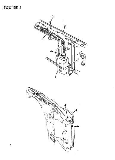 1992 Dodge D150 Coolant Reserve Tank Diagram