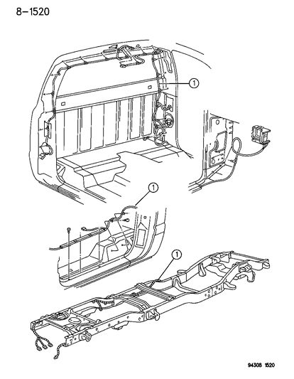 1994 Dodge Ram 2500 Wire Harness Diagram for 4723433