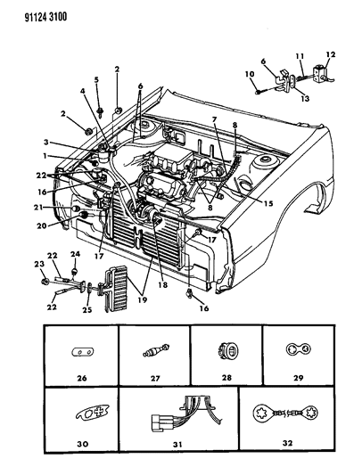 1991 Chrysler New Yorker Salon Plumbing - A/C & Heater Diagram 1 - Thumbnail