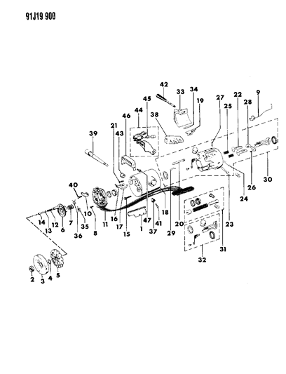 1992 Jeep Wrangler Turn Signal Lever Diagram for 56002951