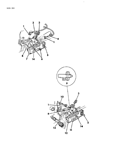 1985 Dodge D250 Cable, Temperature Control Diagram for 4163953