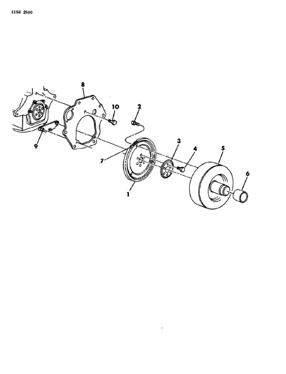 1984 Chrysler New Yorker Torque Converter, Drive Plate Diagram 2 - Thumbnail