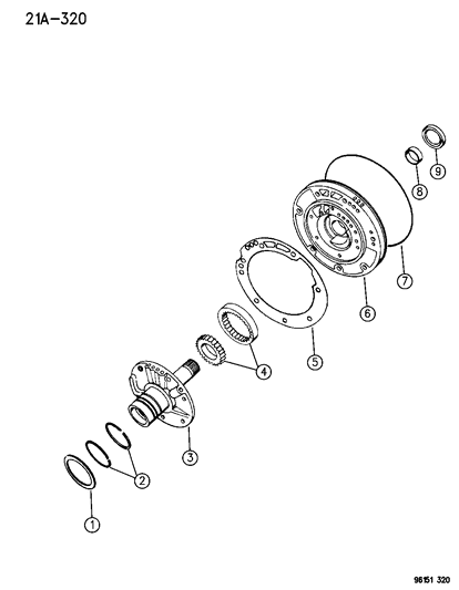 1996 Dodge Caravan Oil Pump With Reaction Shaft Diagram 1 - Thumbnail